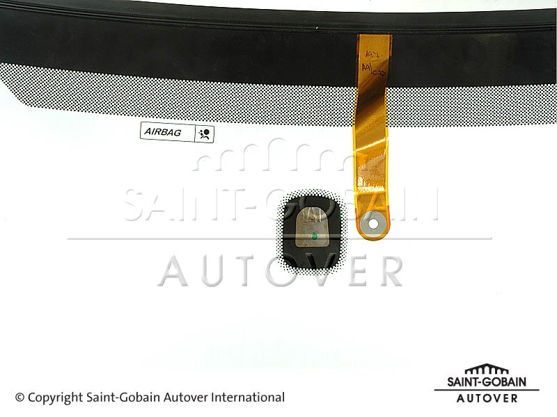 738230 SAINT-GOBAIN Laminated safety glass (LSG), with sight window for vehicle identification number (VIN), Heatable, Solar control glass, green Windshield 2402651160 buy