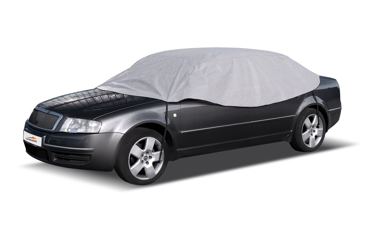 Housse de protection bâche voiture demi-garage protection UV pour  berline