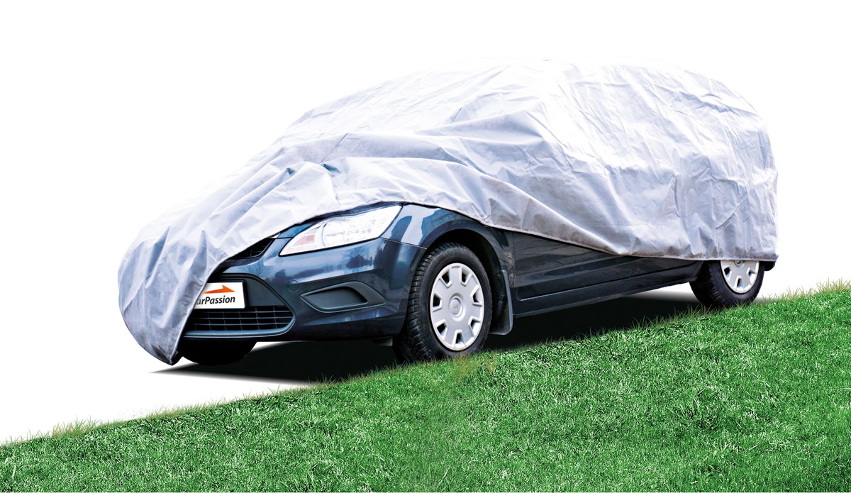 CARPASSION 10025 Car tarp OPEL Meriva A (X03) full-size, L 450x150 cm, grey