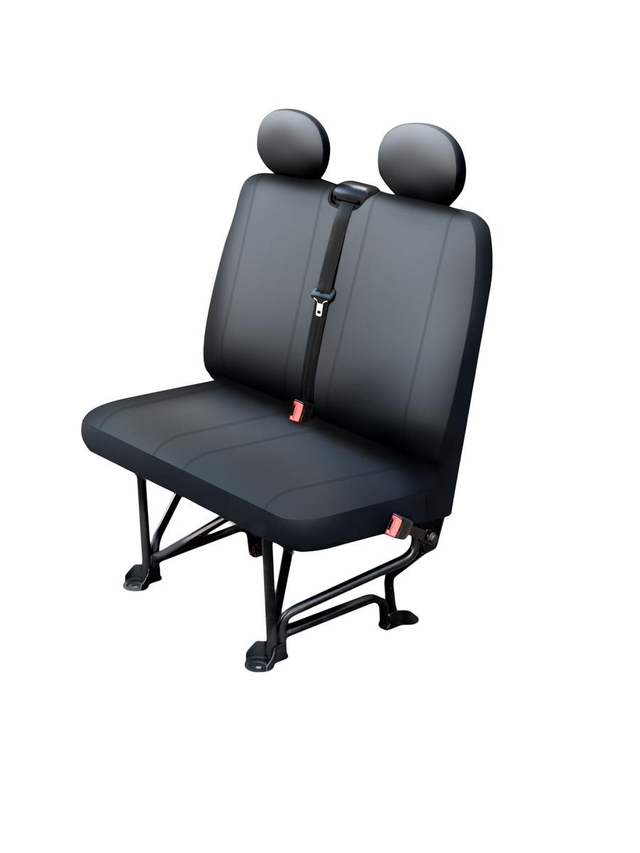 11475 WALSER Autositzbezug schwarz, Eco-Leder, Polyester, vorne