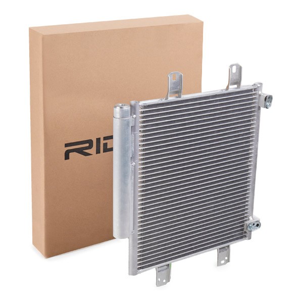 RIDEX with dryer, 330x368x16, 15,5mm, 10,2mm, Aluminium, R 134a Refrigerant: R 134a, Core Dimensions: 330x368x16 Condenser, air conditioning 448C0360 buy