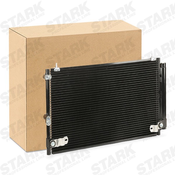 STARK SKCD-0110663 Air conditioning condenser with dryer, 15,5mm, 10,1mm, Aluminium, R 134a, 350mm