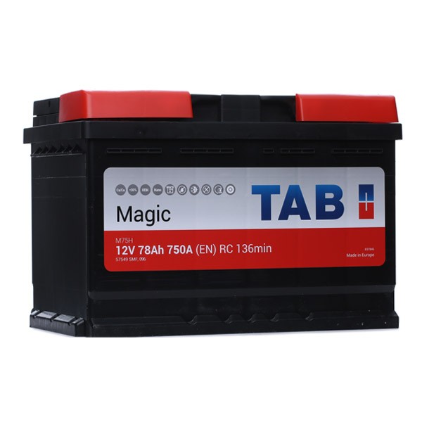 TAB 780787202 Auto battery 12V 78Ah 750A B13 Lead-acid battery