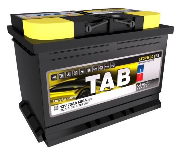 TAB 212070 Auto battery 12V 70Ah 680A B13 Lead-acid battery