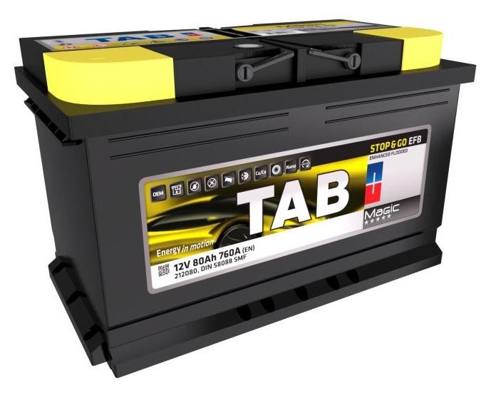 575 500 073 TAB EFB Stop & Go 12V 80Ah 760A B13 Lead-acid battery Cold-test Current, EN: 760A, Voltage: 12V Starter battery 212080 buy