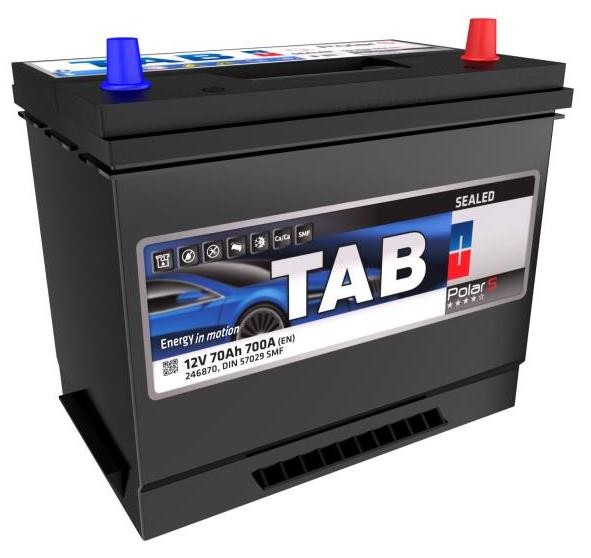 246870 TAB Car battery SUBARU 12V 70Ah 700A B1 DIN NS70L SMF, DIN 65D26L SMF Lead-acid battery