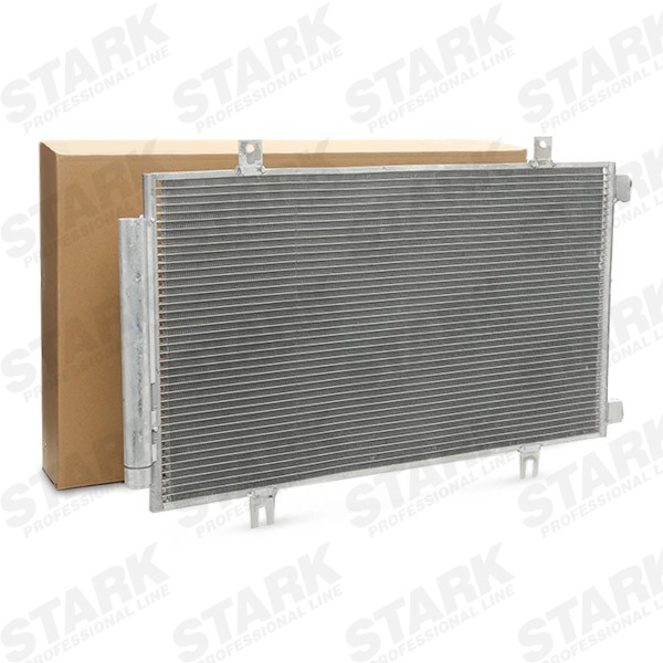 STARK SKCD-0110688 Air conditioning condenser with dryer, 688 x 394 x 12 mm, 15,5mm, 10,1mm, Aluminium, R 134a