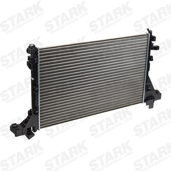 STARK SKRD-0121257 Engine radiator Aluminium, for vehicles without air conditioning, 776 x 480 x 26 mm, Manual Transmission, Mechanically jointed cooling fins