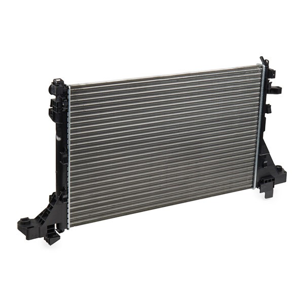 RIDEX 470R1074 Engine radiator Aluminium, for vehicles without air conditioning, 776 x 480 x 26 mm, Manual Transmission, Mechanically jointed cooling fins