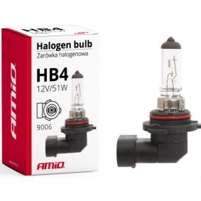 01480 AMiO Headlight bulbs BMW HB4 51W 9006, Halogen, transparent