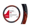 01369 Steering wheel protectors Black, Brown, Ø: 37-39cm, Leatherette, wood effect from AMiO at low prices - buy now!