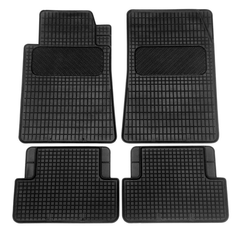 01711 AMiO Floor mats MERCEDES-BENZ Rubber, Front and Rear, Quantity: 4, black, Tailored