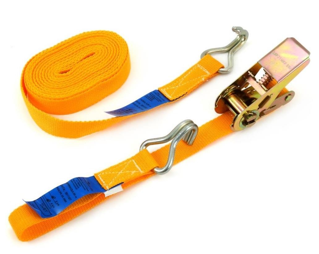 PAS-KAM 02028 Tie down strap yellow, 5 m, 25 mm, 500 kg
