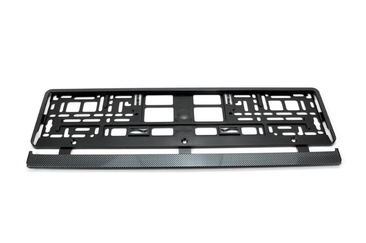 UTAL 01165 Number plate holder Carbon, black, Chromed, frameless