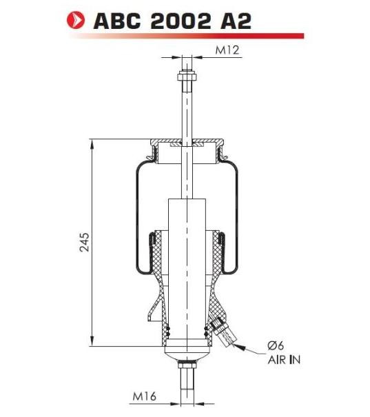 NEOTEC ABC2002A2 Shock Absorber, cab suspension 1 381 906
