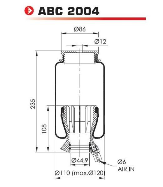 NEOTEC ABC2004 Shock Absorber, cab suspension 1424231