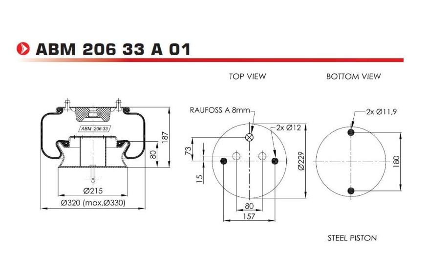 ABM20633A01 NEOTEC Federbalg, Luftfederung SCANIA P,G,R,T - series