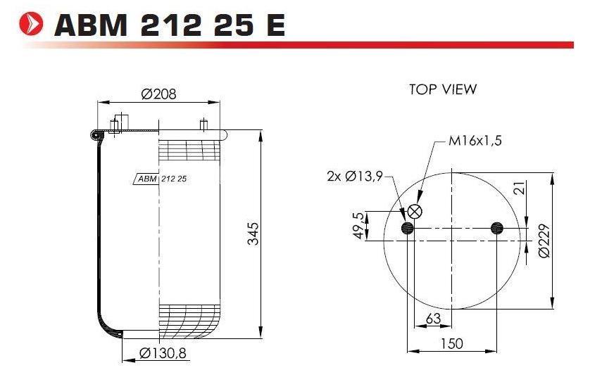 NEOTEC ABM21225E Federbalg, Luftfederung für VOLVO FH LKW in Original Qualität