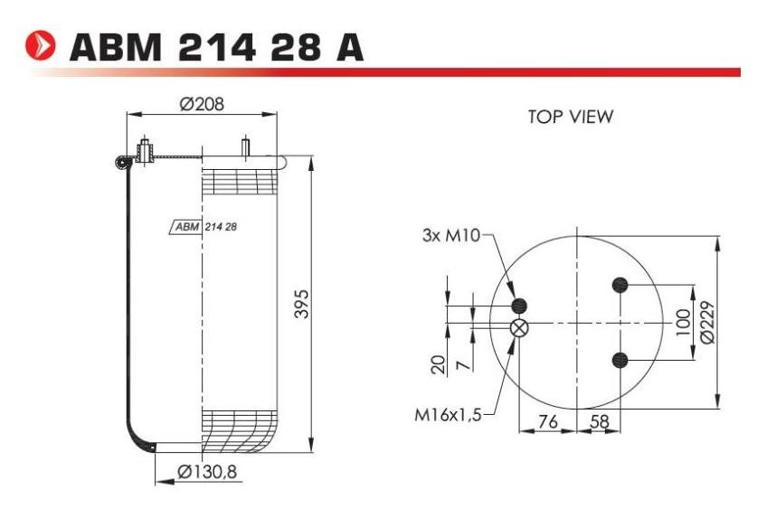 NEOTEC ABM21428A Federbalg, Luftfederung für DAF 85 CF LKW in Original Qualität