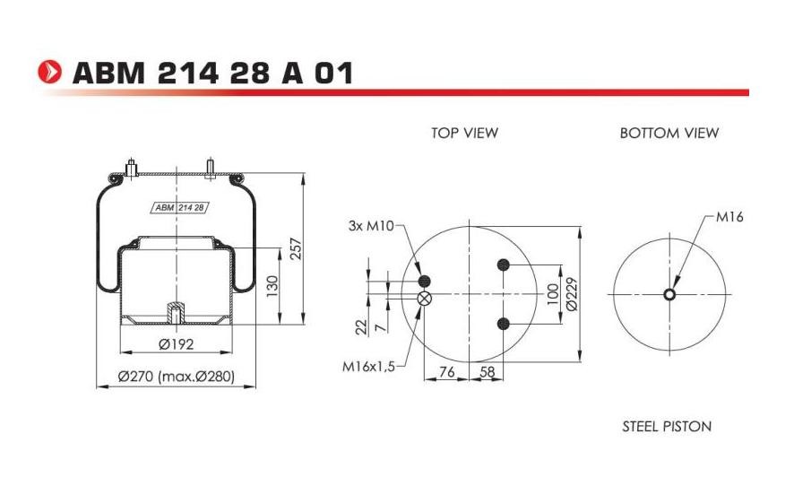 ABM21428A01 NEOTEC Federbalg, Luftfederung DAF 95 XF