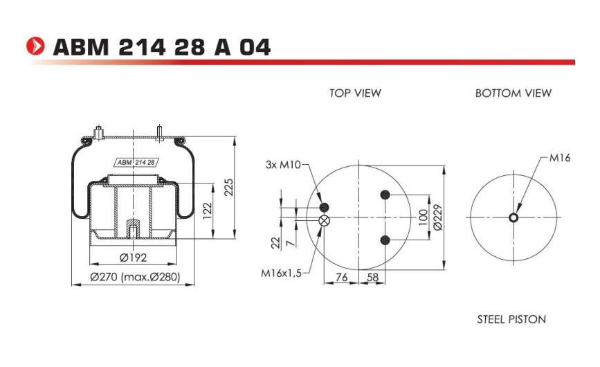 ABM21428A04 NEOTEC Federbalg, Luftfederung DAF XF 95