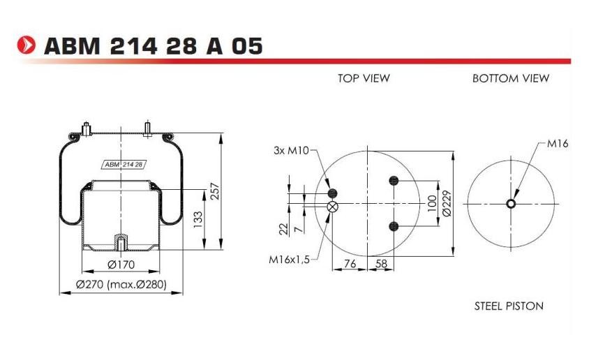 NEOTEC ABM21428A05 Federbalg, Luftfederung für DAF 95 LKW in Original Qualität