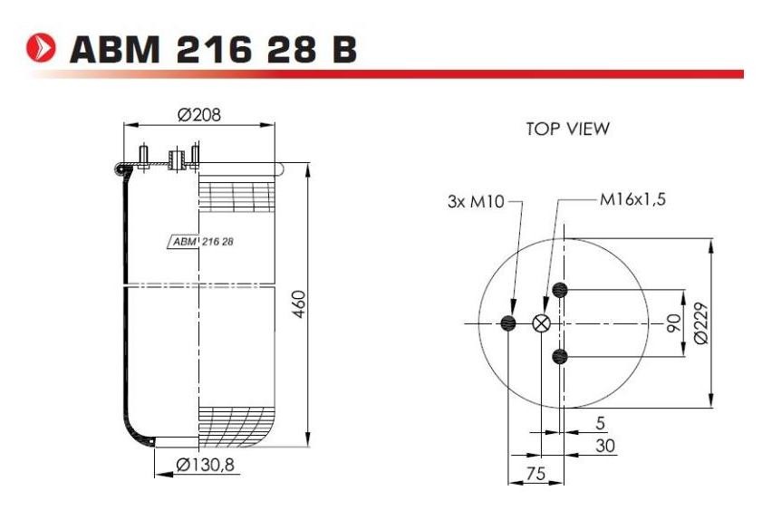 NEOTEC ABM21628B Federbalg, Luftfederung für DAF 85 CF LKW in Original Qualität