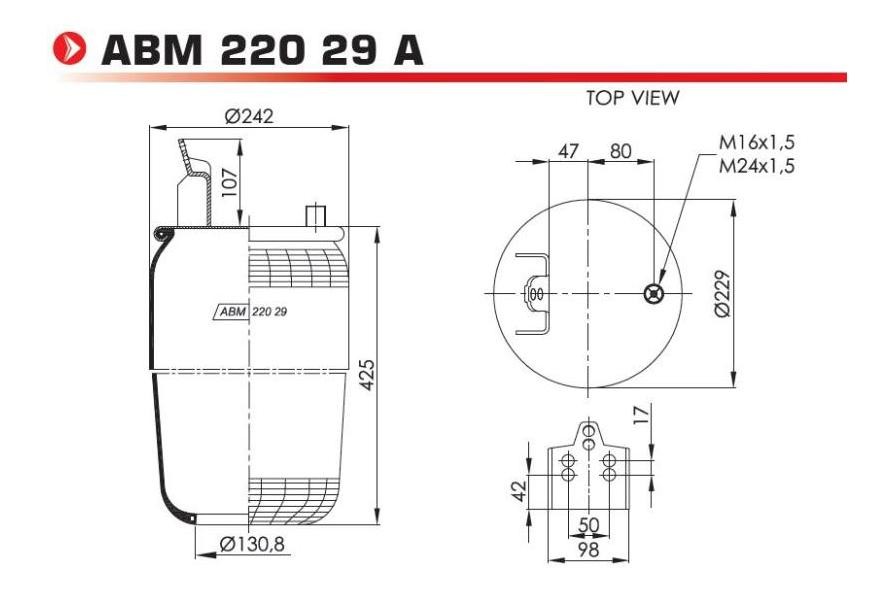 ABM22029A NEOTEC Federbalg, Luftfederung VOLVO FH 16 II