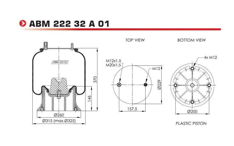 NEOTEC ABM22232A01 Boot, air suspension 212 16 135