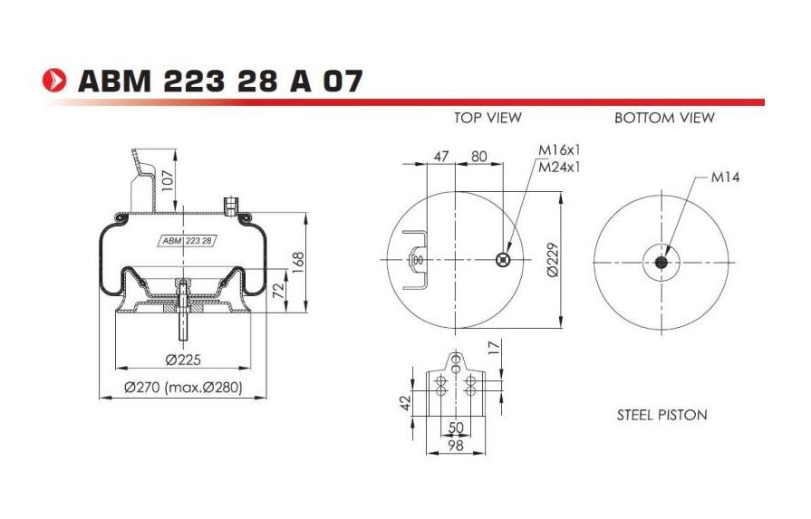 NEOTEC ABM22328A07 Federbalg, Luftfederung für VOLVO FM 9 LKW in Original Qualität