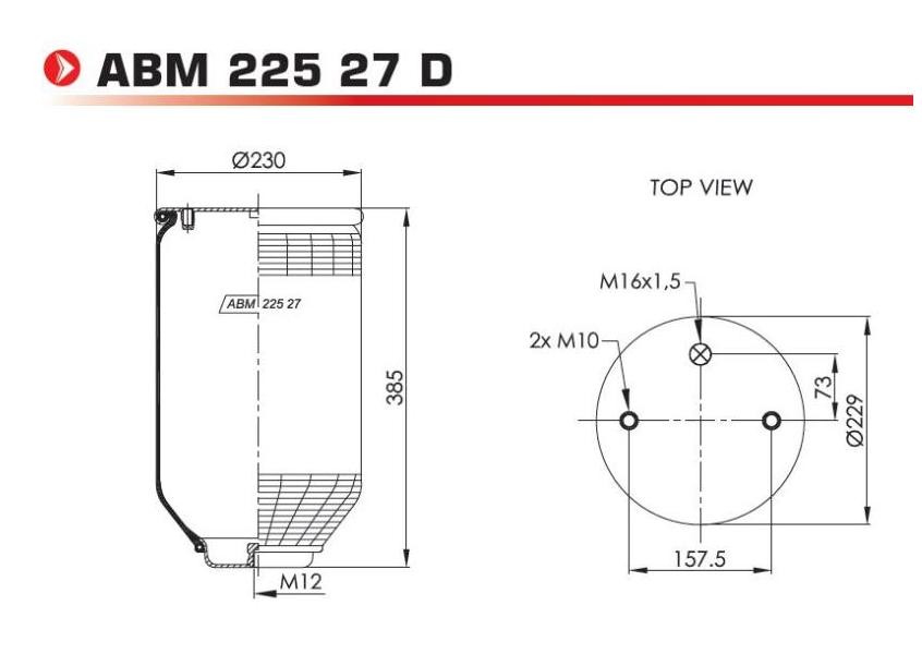 ABM22527D NEOTEC Federbalg, Luftfederung SCANIA P,G,R,T - series