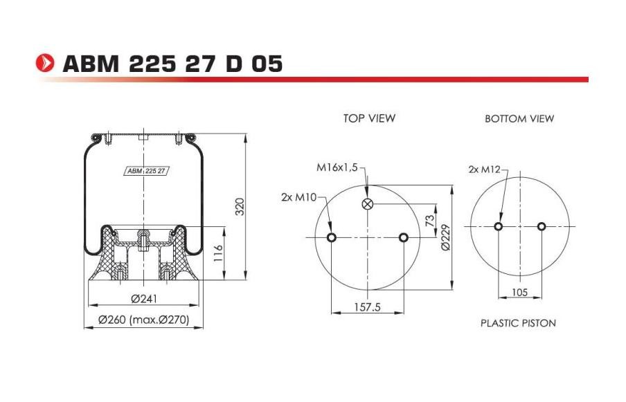NEOTEC ABM22527D05 Boot, air suspension 1 402 423