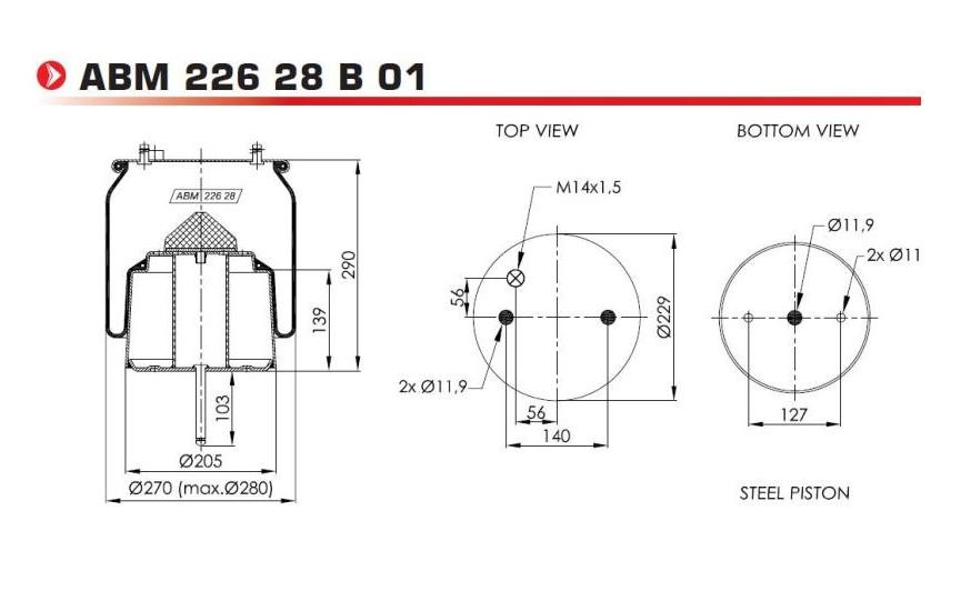 NEOTEC ABM22628B01 Boot, air suspension 1.440.305