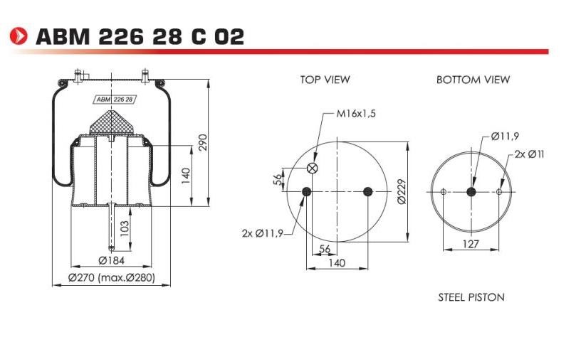 NEOTEC ABM22628C02 Boot, air suspension 1 726 240