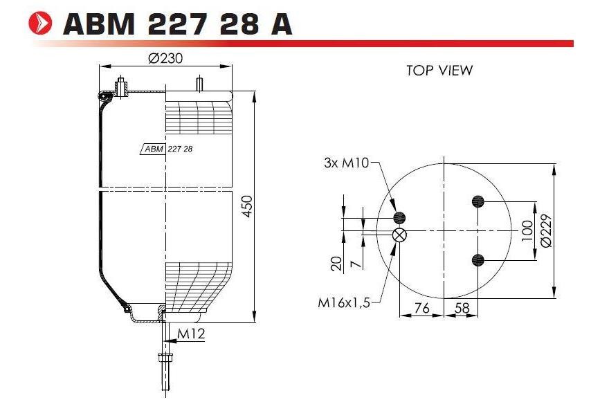 NEOTEC ABM22728A Federbalg, Luftfederung für DAF LF 45 LKW in Original Qualität