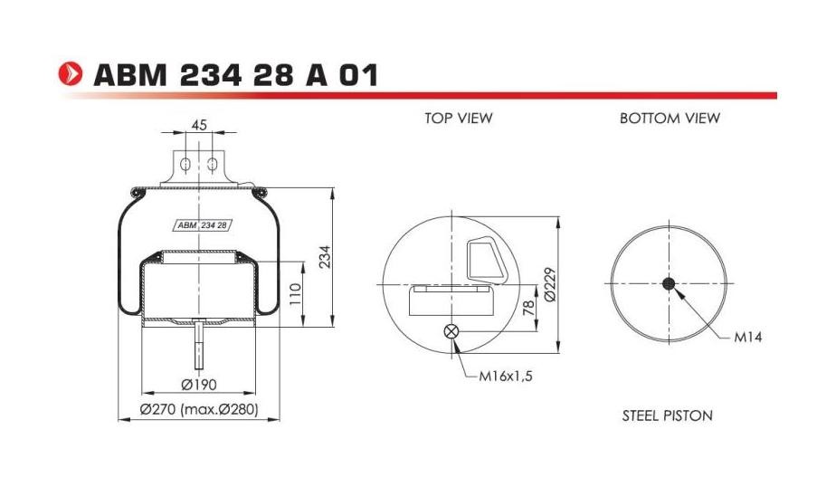 NEOTEC ABM23428A01 Federbalg, Luftfederung für IVECO EuroTech MT LKW in Original Qualität