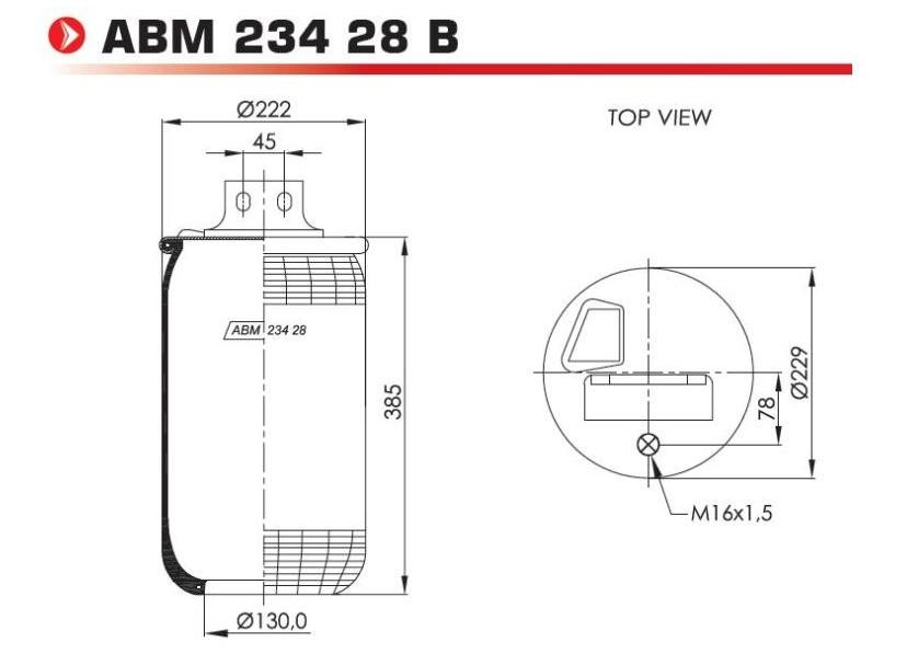 NEOTEC ABM23428B Federbalg, Luftfederung für IVECO EuroTech MT LKW in Original Qualität
