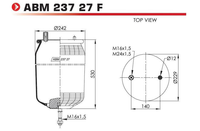 ABM23727F NEOTEC Federbalg, Luftfederung RENAULT TRUCKS Magnum