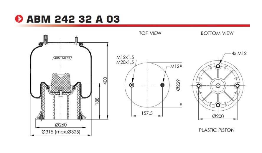 NEOTEC ABM24232A03 Boot, air suspension 21215891