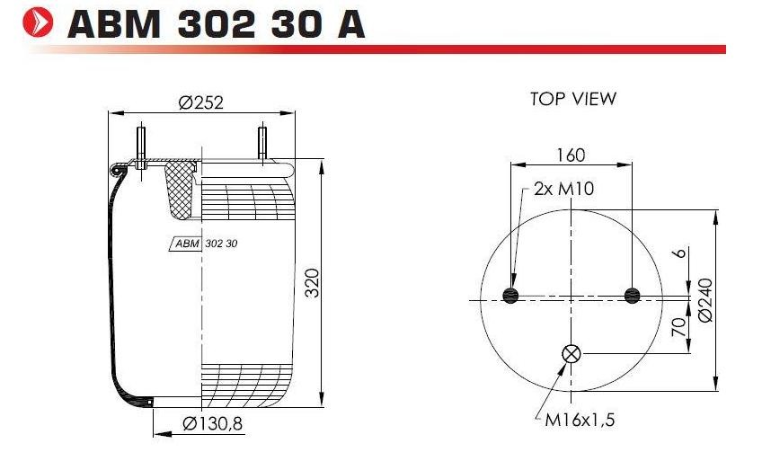 NEOTEC ABM30230A Federbalg, Luftfederung für VOLVO FH LKW in Original Qualität