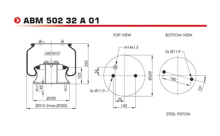 NEOTEC ABM50232A01 Boot, air suspension 488265