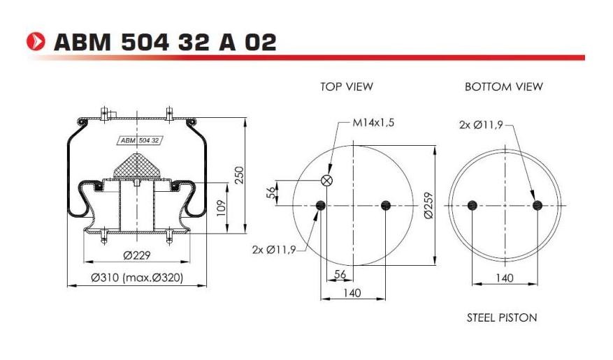 ABM50432A02 NEOTEC Federbalg, Luftfederung für SCANIA online bestellen