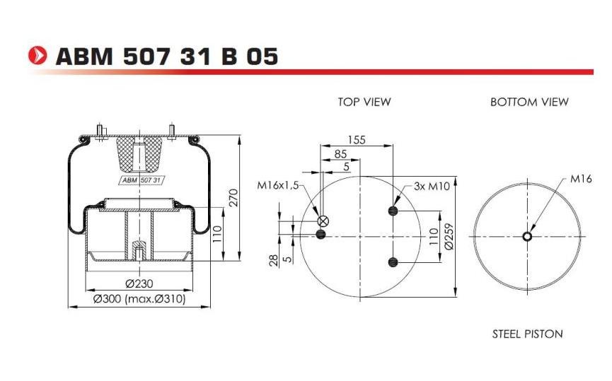 ABM50731B05 NEOTEC Federbalg, Luftfederung für DAF online bestellen
