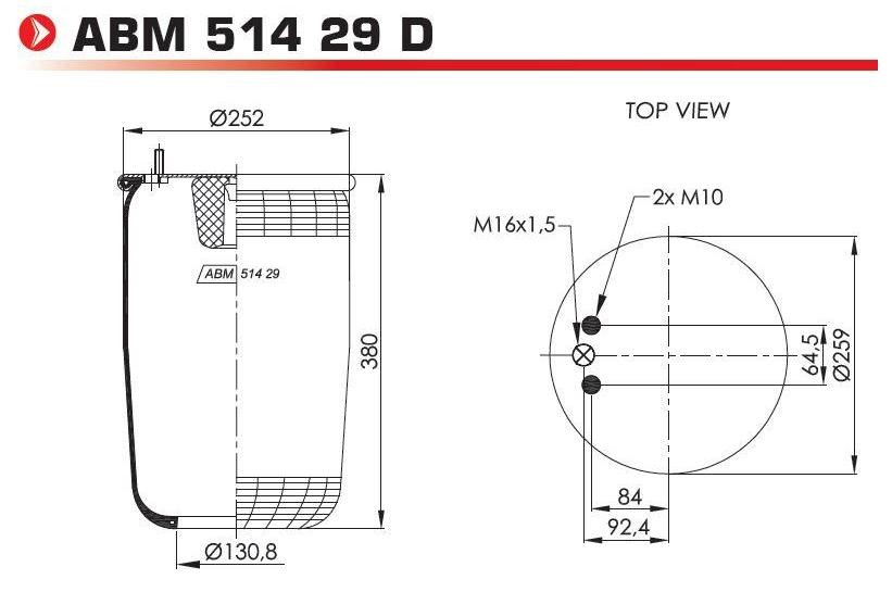 NEOTEC ABM51429D Federbalg, Luftfederung für DAF LF LKW in Original Qualität