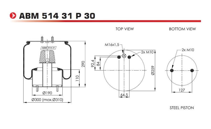 NEOTEC ABM51431P30 Boot, air suspension 21097453