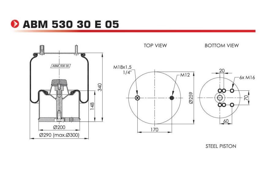 NEOTEC ABM53030E05 Boot, air suspension