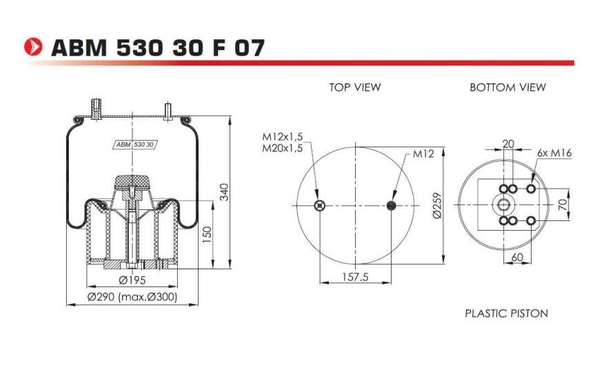 NEOTEC ABM53030F07 Boot, air suspension 05.429.43.23.0