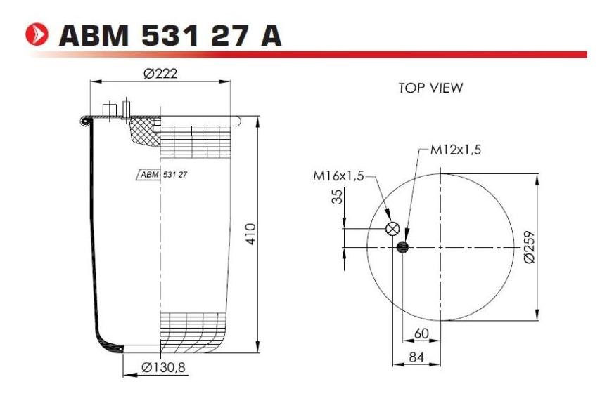 ABM53127A NEOTEC Federbalg, Luftfederung MAN L 2000