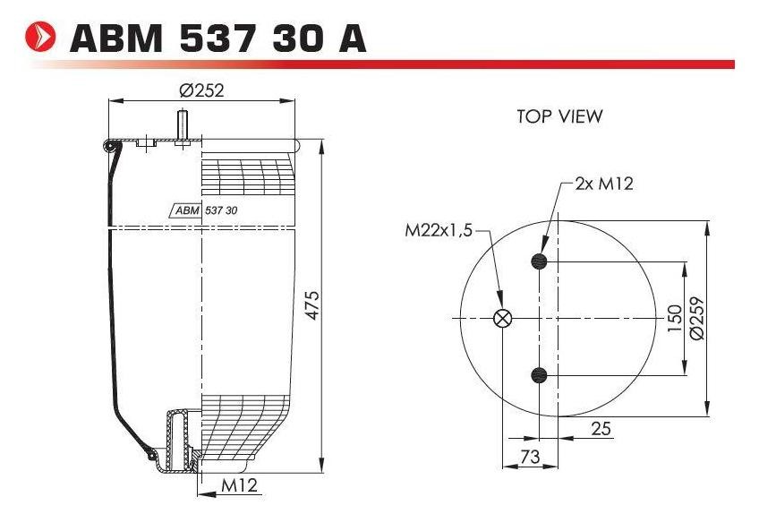 NEOTEC ABM53730A Boot, air suspension 21221307