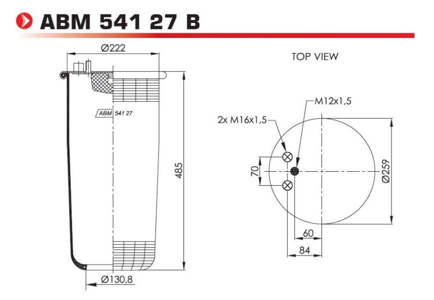 NEOTEC ABM54127B Federbalg, Luftfederung für MAN TGM LKW in Original Qualität